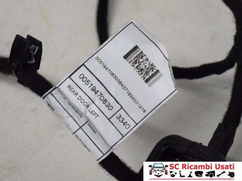 IMPIANTO ELETTRICO (CABLAGGIO) PORTA POSTERIORE SX FIAT 500 X Serie 51947083 (15>)
