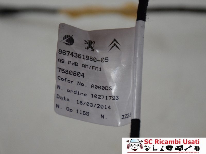 Cablaggio Impianto Cruscotto Peugeot 208 20014 9674361980 9804298580 - 17742 Cablaggio Impianto Cruscotto Peugeot 208 20014 9674361980 9804298580 - 17742
