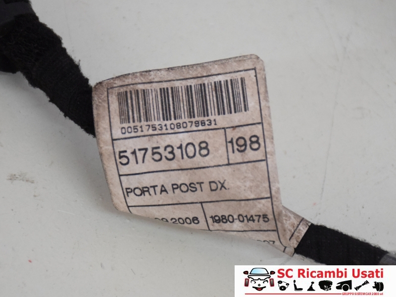 Cablaggio Porta Posteriore Destra Fiat Bravo 51753108 51796412 - 17811