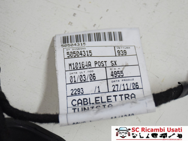 IMPIANTO ELETTRICO (CABLAGGIO) PORTA POSTERIORE SX ALFA ROMEO 159 Berlina Serie (939_) 50504315 (05>11)