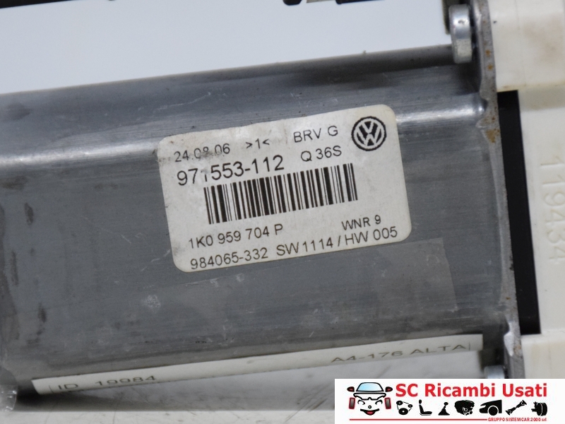 Alzavetro Posteriore Destro Passat 1K0959704P 973622105 - 19984