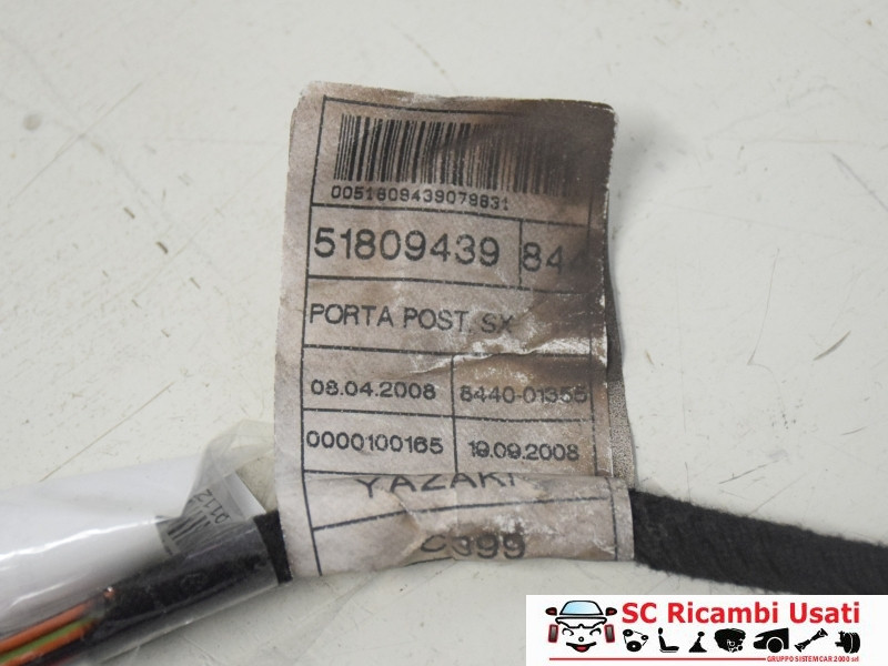 IMPIANTO ELETTRICO (CABLAGGIO) PORTA POSTERIORE SX LANCIA Delta 3° Serie 51809439 (08>11)