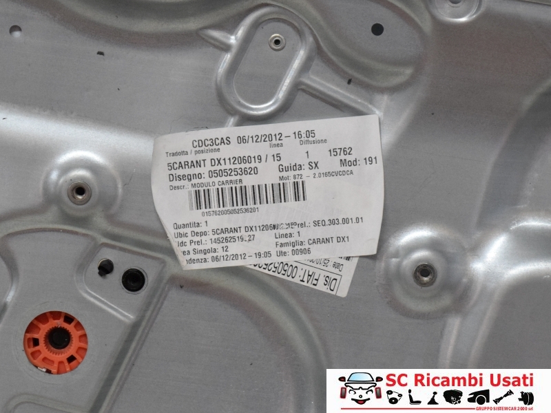 Alzavetro Anteriore Destro Alfa Giulietta 50525362 71754403 - 21097 Alzavetro Anteriore Destro Alfa Giulietta 50525362 71754403 - 21097