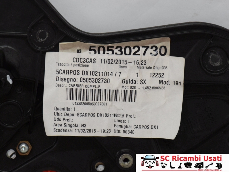 Alzavetro Posteriore Destro Alfa Giulietta 505302730 71754421 - 21146