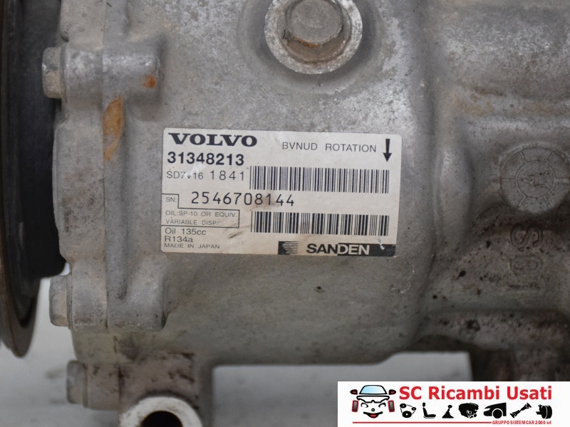 Compressore Clima Volvo V60 1.6 Diesel 31348213 - 22504