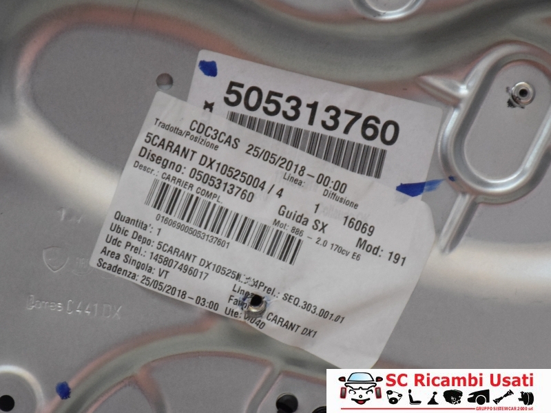 Alzavetro Anteriore  Destro Giulietta 50531376 71754403 - 20814