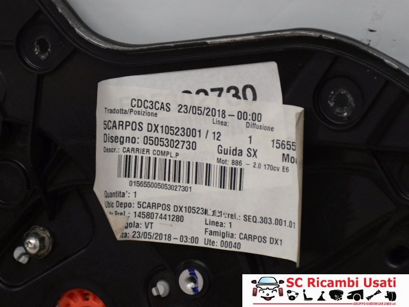 Alzavetro Posteriore Destro Giulietta 50530273 71754421 - 20950