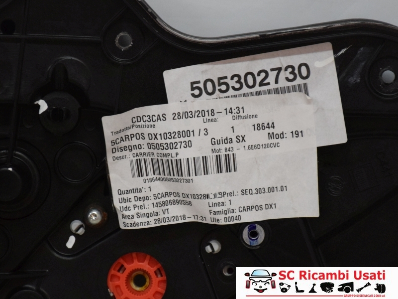 Alzavetro Posteriore Destro Giulietta 50530273 71754421 - 20951