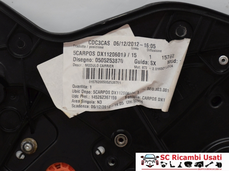 Alzavetro Posteriore Destro Giulietta 50525387 71754423 - 20952 Alzavetro Posteriore Destro Giulietta 50525387 71754423 - 20952