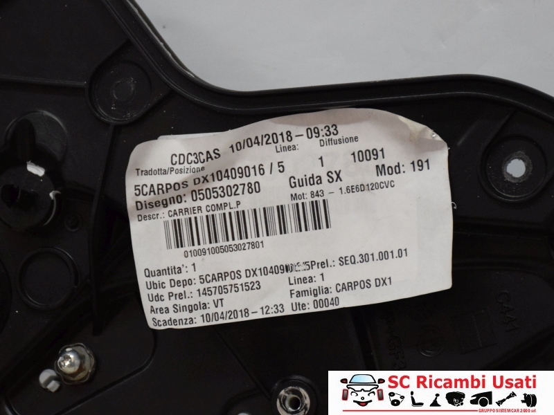 Alzavetro Posteriore Destro Giulietta 50530273 71754423 - 20954