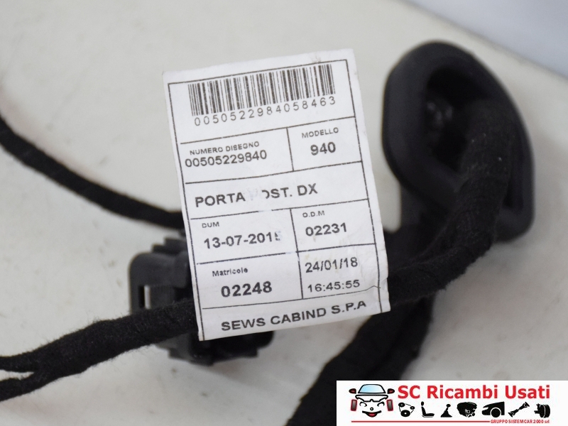 Cablaggio Porta Posteriore Destra Giulietta 50522984 50522980 - 20976