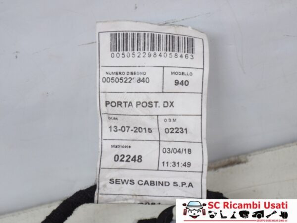 Cablaggio Porta Posteriore Dx Alfa Giulietta 50522984 50522980