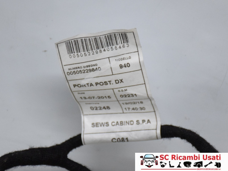 PORTIERA POSTERIORE DESTRA ALFA ROMEO Giulietta Serie (940_) 50522984 (13>)