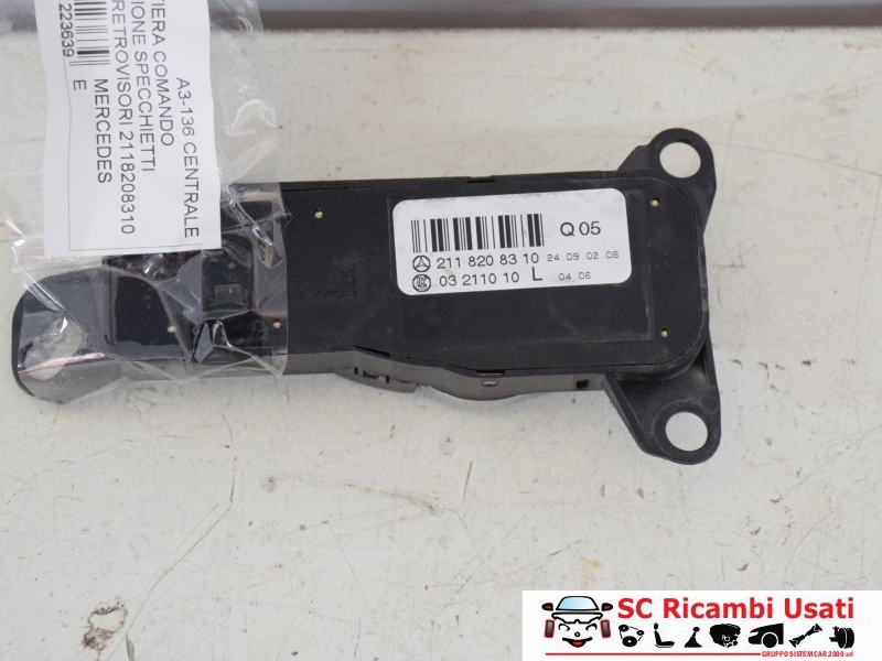 Pulsantiera Regolazione Specchietti Classe E 2118208310 - 22868 Pulsantiera Regolazione Specchietti Classe E 2118208310 - 22868