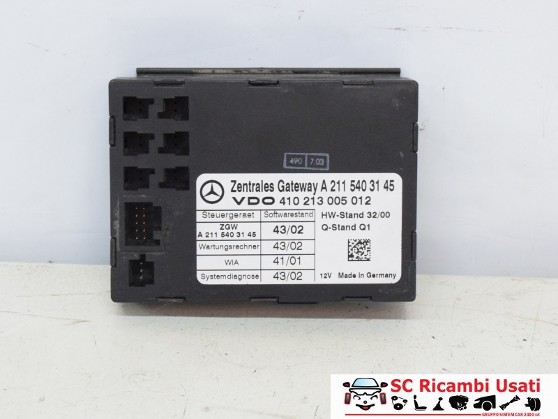 Centralina Gateway Classe E W211 A2115403145 - 22957
