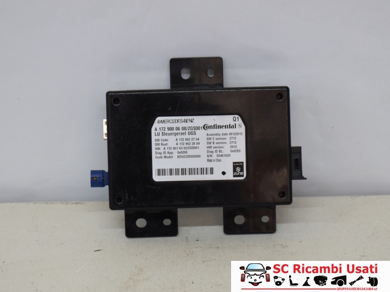 Modulo Controllo Multimediale Mercedes Classe A A1729000608 - 17631