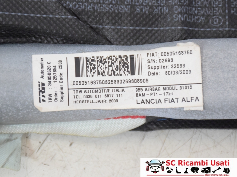 Airbag Tendina Sinistra Alfa Romeo Mito 505168750 - 23092 Airbag Tendina Sinistra Alfa Romeo Mito 505168750 - 23092
