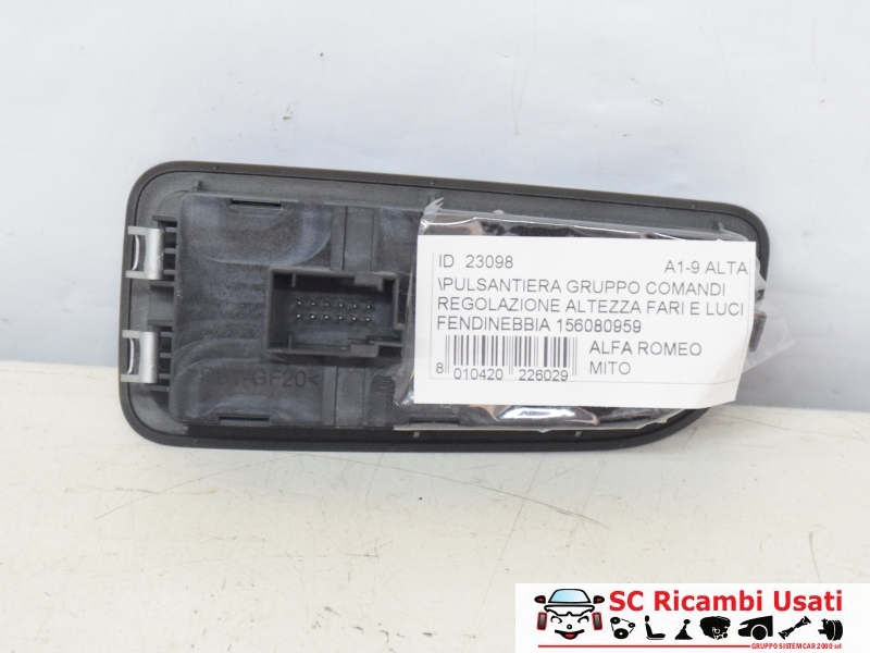 Pulsantiera Comando Luci Alfa Romeo Mito 156080959 - 23098