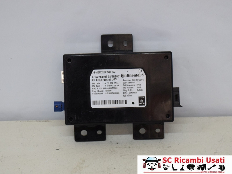 CENTRALINA RADIO NAVIGATORE MERCEDES Classe A Serie (W176) A1729000608 (12>18)