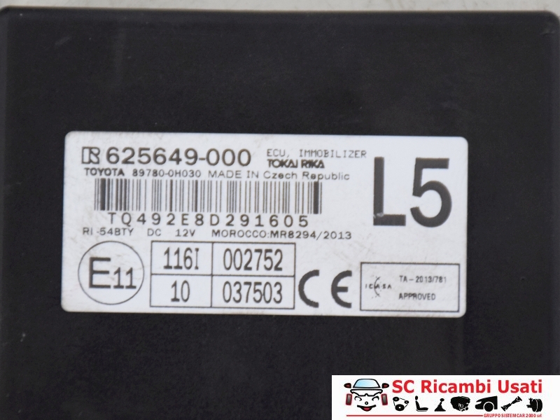Centralina Immobilizer Toyota Aygo 897800H030 - 22993 Centralina Immobilizer Toyota Aygo 897800H030 - 22993