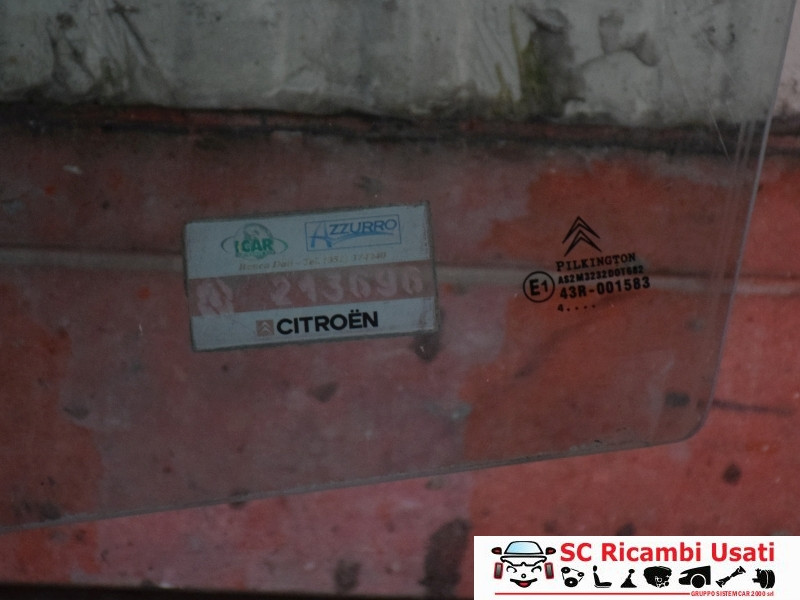 VETRO SCENDENTE ANTERIORE SINISTRO CITROEN C3 2° Serie (05>10)