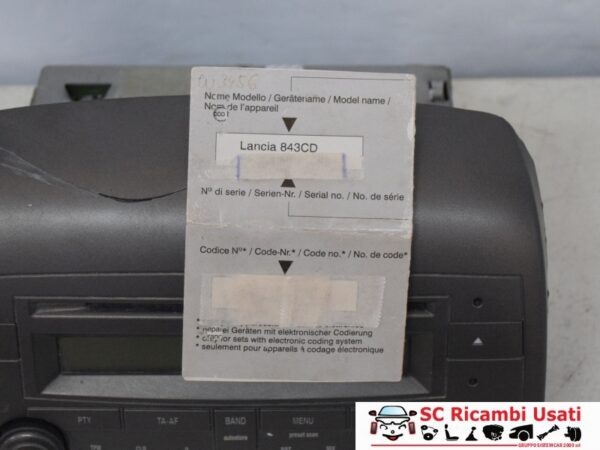 Autoradio Blaupunkt Lancia Y Con Codice Di Sblocco 7643388316