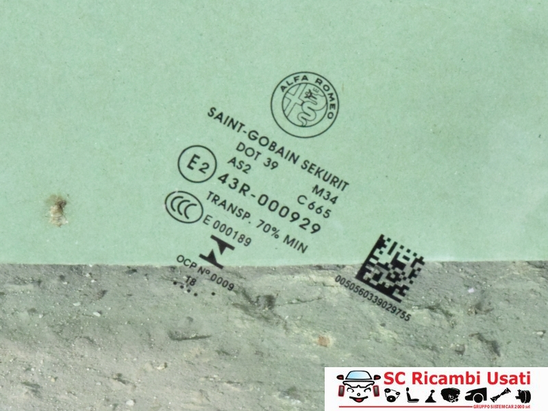 Vetro Scendente Anteriore Sinistro Stelvio  - 28362