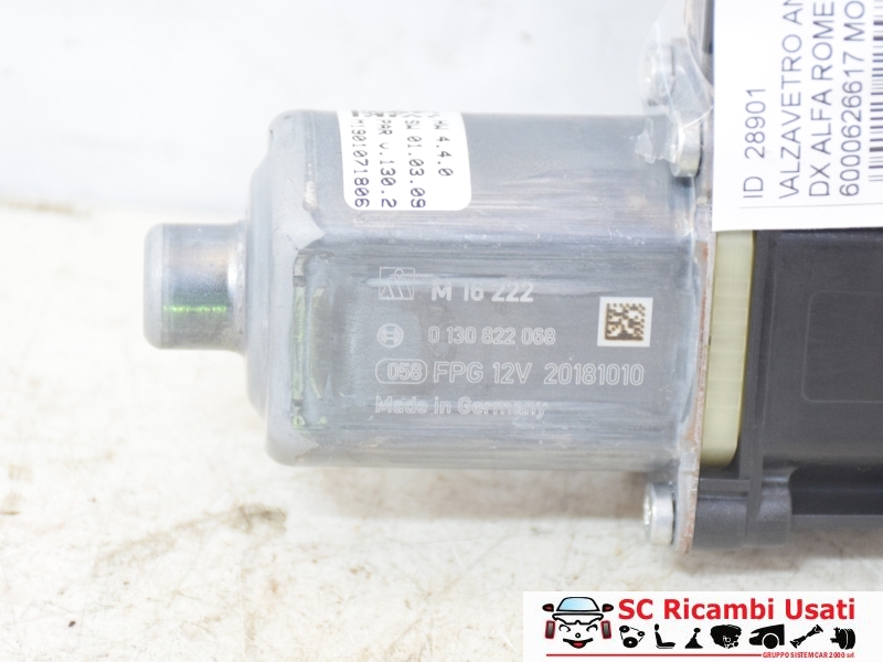 Alzavetro Anteriore Destro Alfa Romeo Stelvio 6000626617 - 28901 Alzavetro Anteriore Destro Alfa Romeo Stelvio 6000626617 - 28901