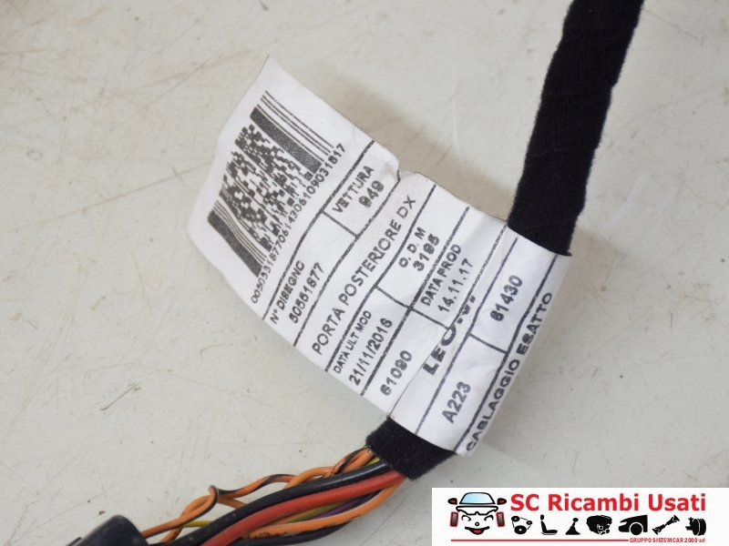 Cablaggio Porta Posteriore Alfa Romeo Stelvio 50551877 - 28904 Cablaggio Porta Posteriore Alfa Romeo Stelvio 50551877 - 28904