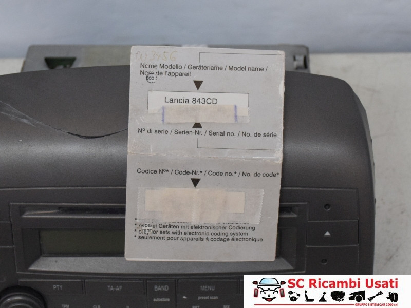 AUTORADIO LANCIA Ypsilon 1&deg; Serie 7643388316 (03>06)