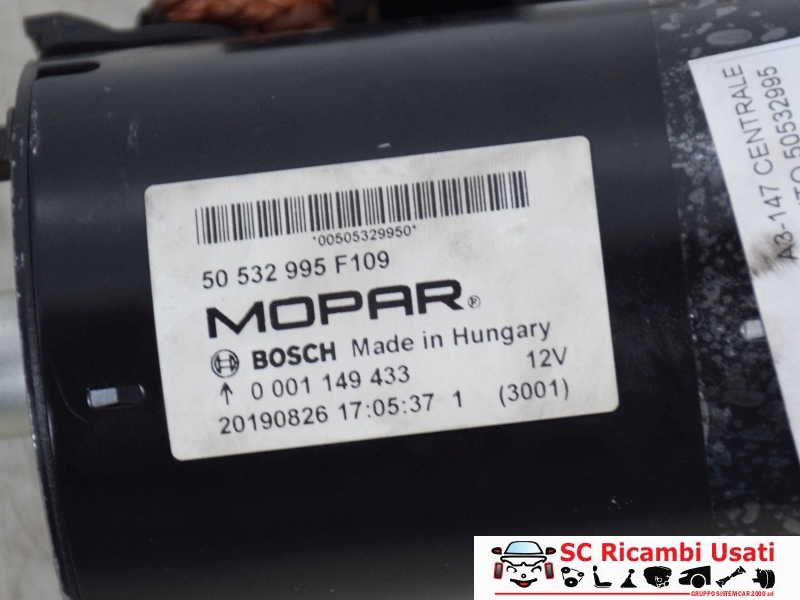 Motorino Avviamento Alfa Romeo Stelvio 2.2 Jtdm 50532995 20.000 KM - 29227 Motorino Avviamento Alfa Romeo Stelvio 2.2 Jtdm 50532995 20.000 KM - 29227