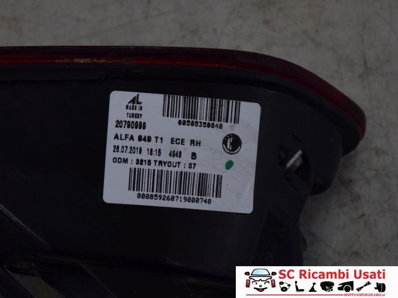Fanale Posteriore Destro Alfa Romeo Stelvio 50535804 - 30830
