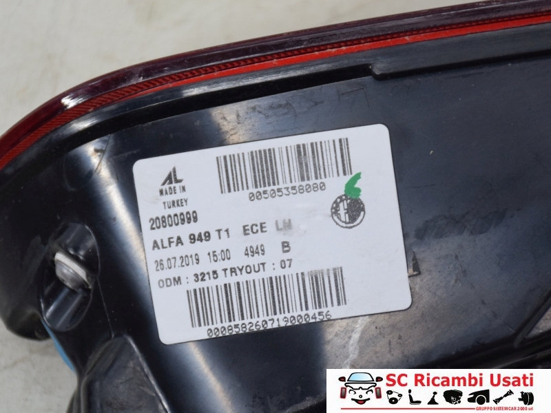 Fanale Posteriore Sinistro Alfa Romeo Stelvio 50535808 - 30833