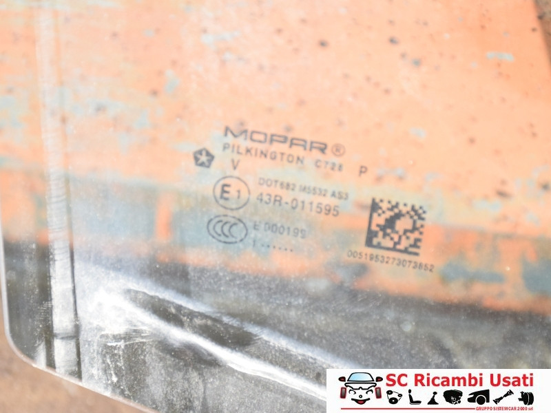 VETRO SCENDENTE POSTERIORE DESTRO JEEP Renegade Serie 51953273 (18>)