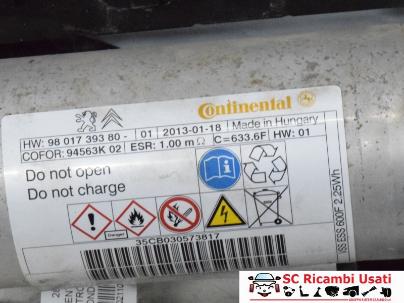 Centralina Start And Stop Citroen C3 9678342280 9801739380 - 28015