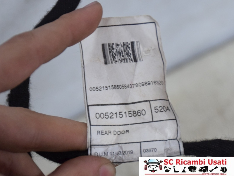 IMPIANTO ELETTRICO (CABLAGGIO) PORTA POSTERIORE SX JEEP Renegade Serie 52151586 (18>)