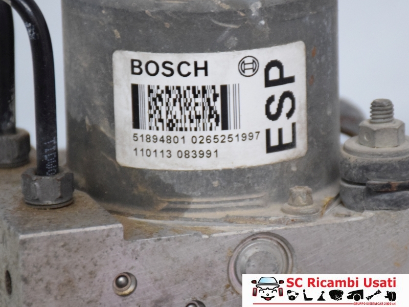 Centralina Abs Fiat Punto Evo 51894801 0265251997 Centralina Abs Fiat Punto Evo 51894801 0265251997