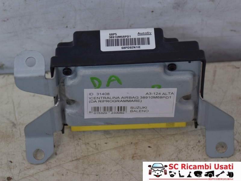 Centralina Airbag Suzuki Baleno 38910M68PD1 - 31408 Centralina Airbag Suzuki Baleno 38910M68PD1 - 31408