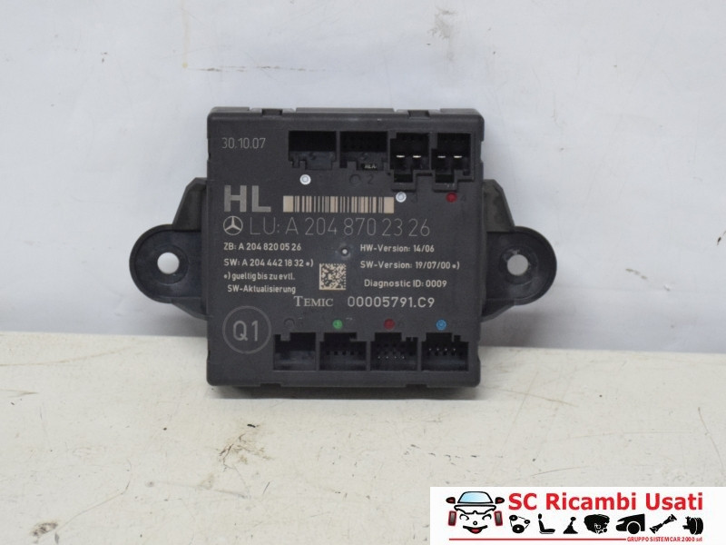 CENTRALINA PORTA POSTERIORE SX MERCEDES Classe C Berlina W203 2° Serie A2048702326 (04>07)