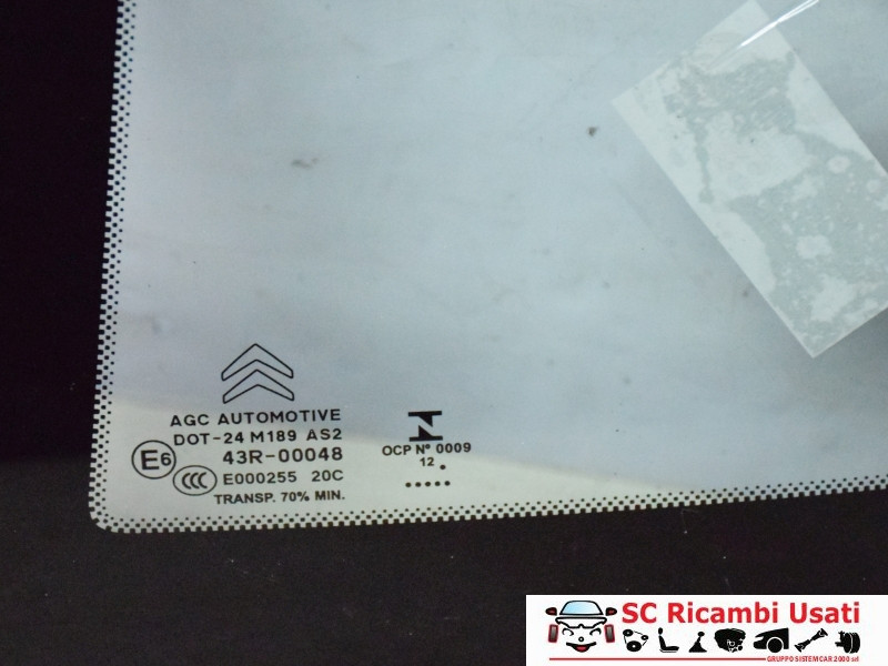 VETRO FISSO POSTERIORE SX CITROEN C3 2° Serie 9805760380 (05>10)