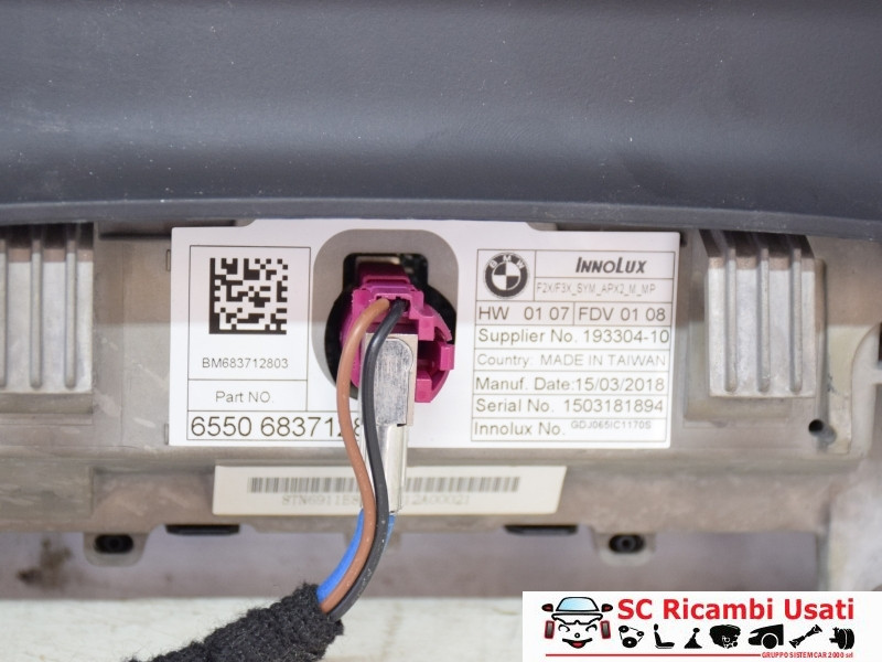 DISPLAY BMW Serie 1 (F21) 65506837128 (12>18)