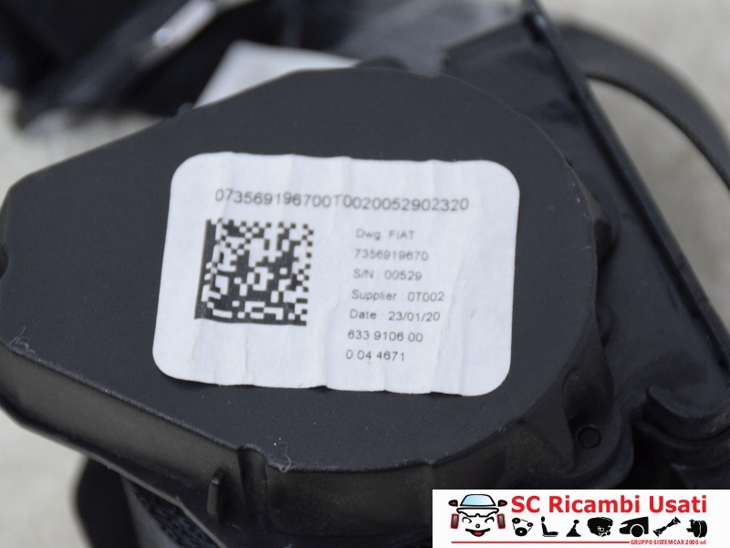 Cintura Di Sicurezza Posteriore Fiat Tipo 7356919670 - 27518 Cintura Di Sicurezza Posteriore Fiat Tipo 7356919670 - 27518