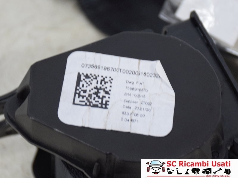 Cintura Di Sicurezza Posteriore Fiat Tipo 7356919670 - 27519