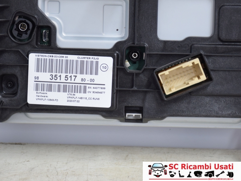 Quadro Strumenti Opel Corsa F 1.5 Cdti 9835151780 - 31116 Quadro Strumenti Opel Corsa F 1.5 Cdti 9835151780 - 31116