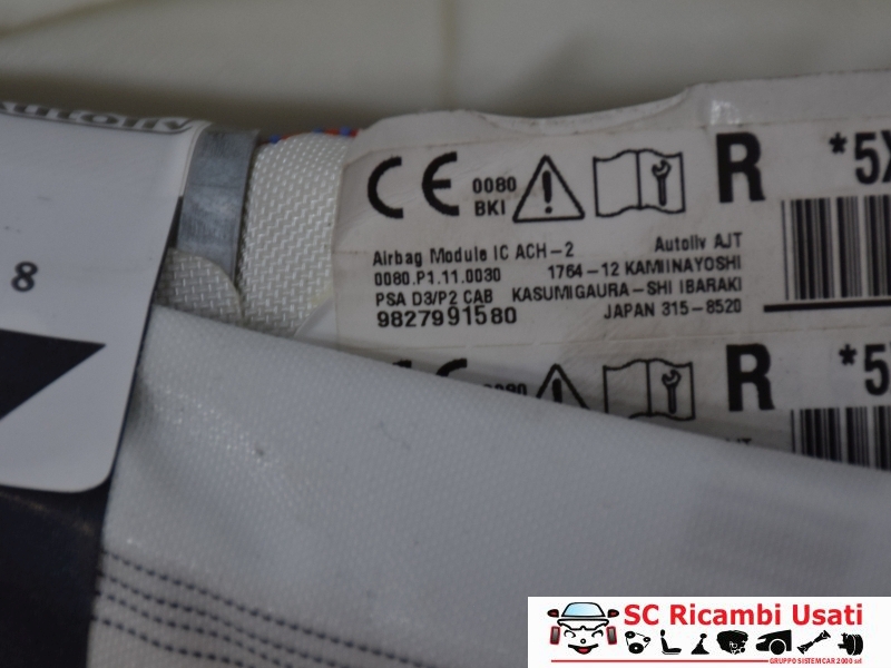 Airbag Tendina Laterale Destra Opel Corsa F 9827991580 - 31129