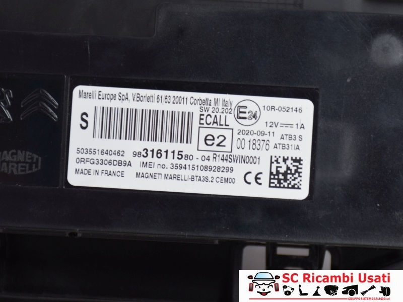 Centralina Bluetooth Opel Corsa F 9831611580 - 31143
