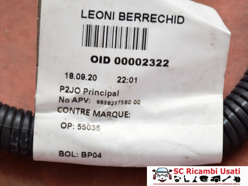 Cablaggio Opel Corsa F 1.5 Cdti 9838237580 - 31282 Cablaggio Opel Corsa F 1.5 Cdti 9838237580 - 31282