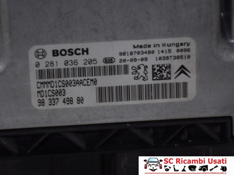 9818703480 CENTRALINA MOTORE OPEL Corsa F Serie diesel