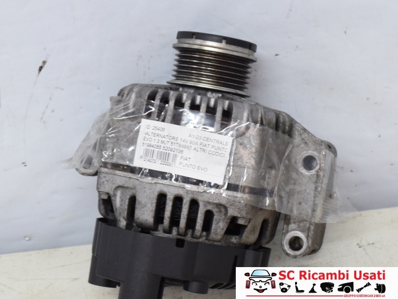 Alternatore Fiat Punto Evo 1.3 Multijet 51784845 - 25406 Alternatore Fiat Punto Evo 1.3 Multijet 51784845 - 25406