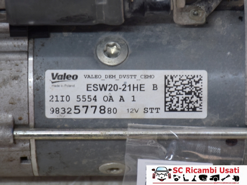 Motorino Avviamento Opel Corsa F 1.5 Cdti 9832577880 10.000KM - 31205